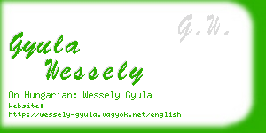gyula wessely business card